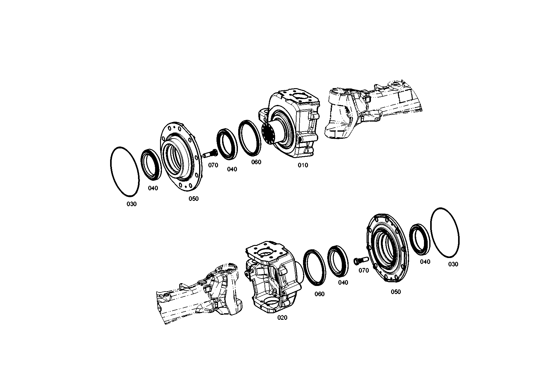 drawing for AGCO F743300020200 - JOINT HOUSING (figure 1)