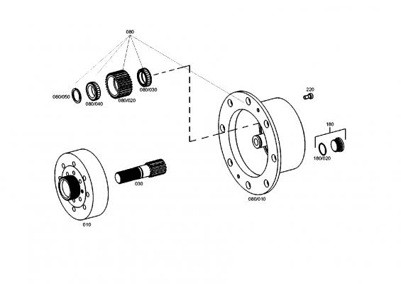 drawing for AGCO F510300020560 - SUN GEAR SHAFT (figure 2)