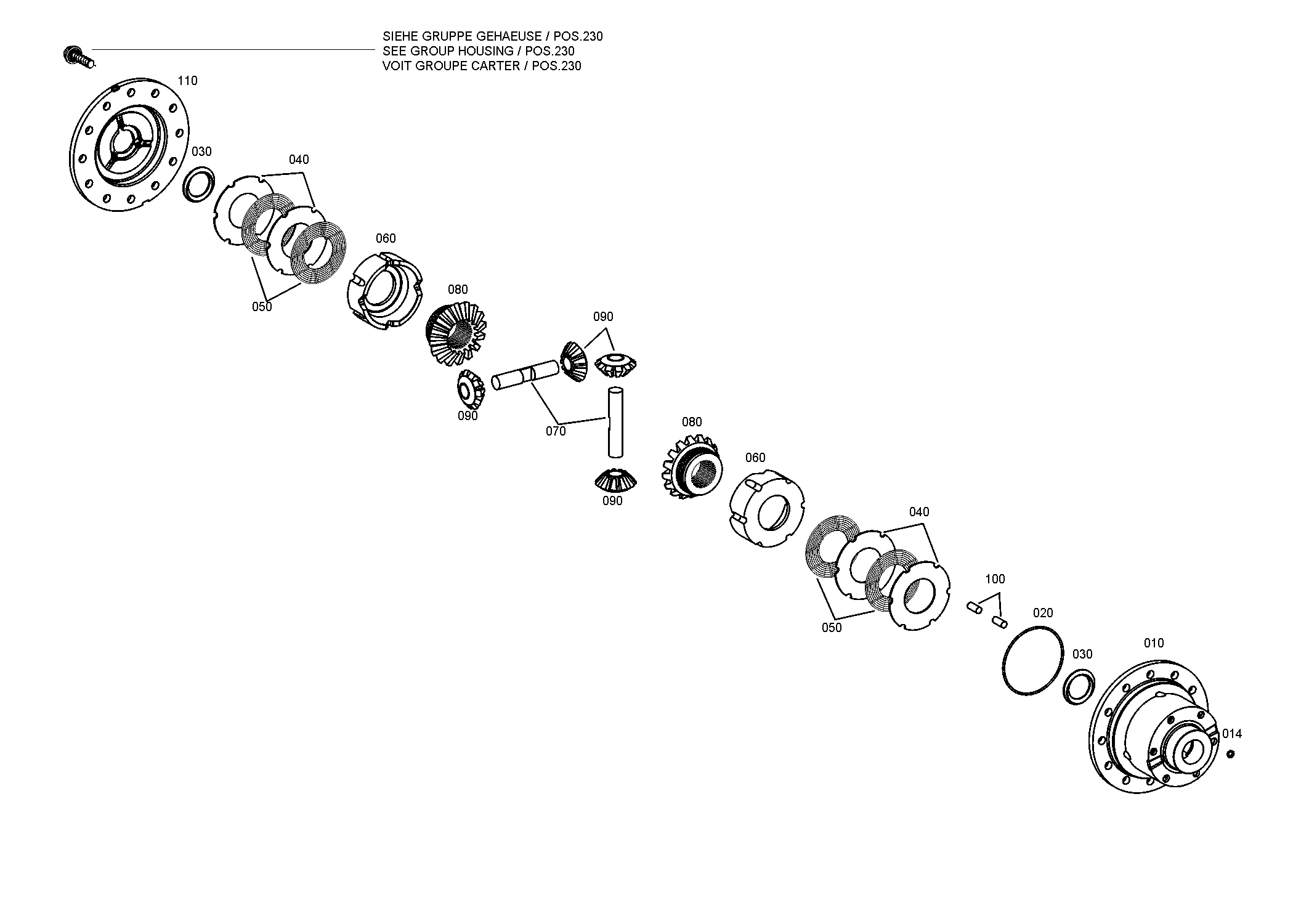 drawing for CNH NEW HOLLAND 87458185 - LIMIT.SLIP DIFF (figure 1)