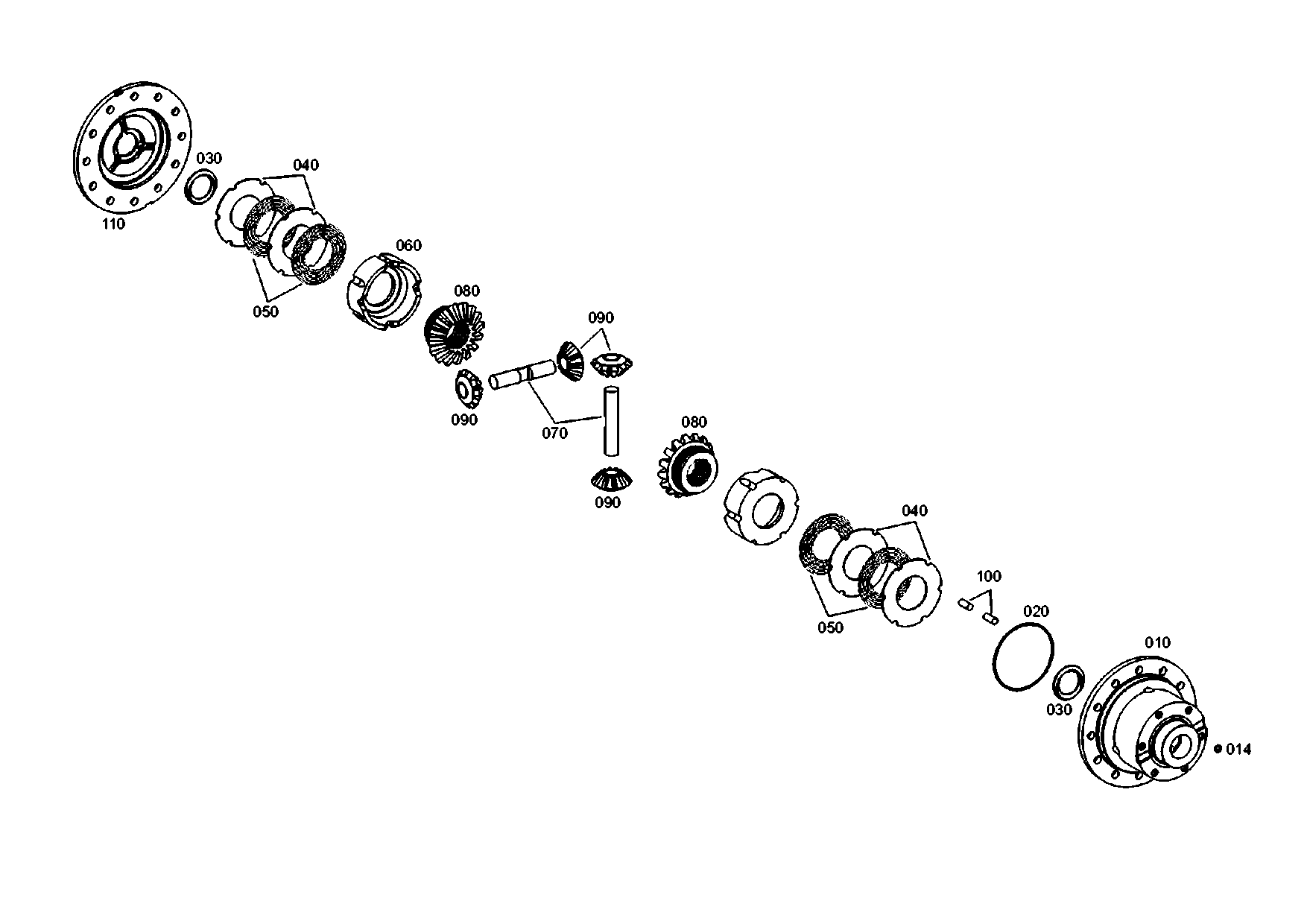 drawing for JOHN DEERE TTZF200516 - LIMIT.SLIP DIFF (figure 1)