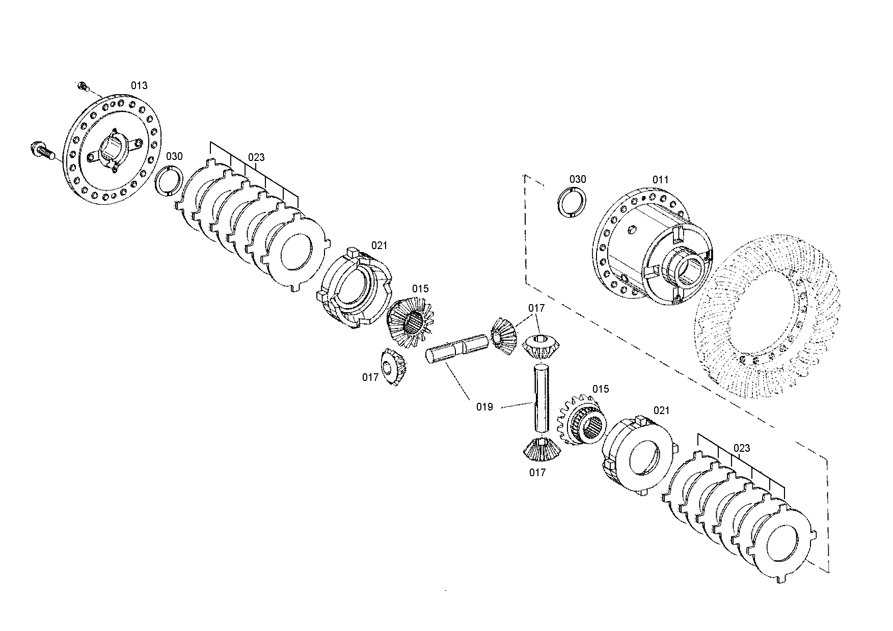 drawing for Hyundai Construction Equipment ZGAQ-01610 - GEAR-BEVEL (figure 3)