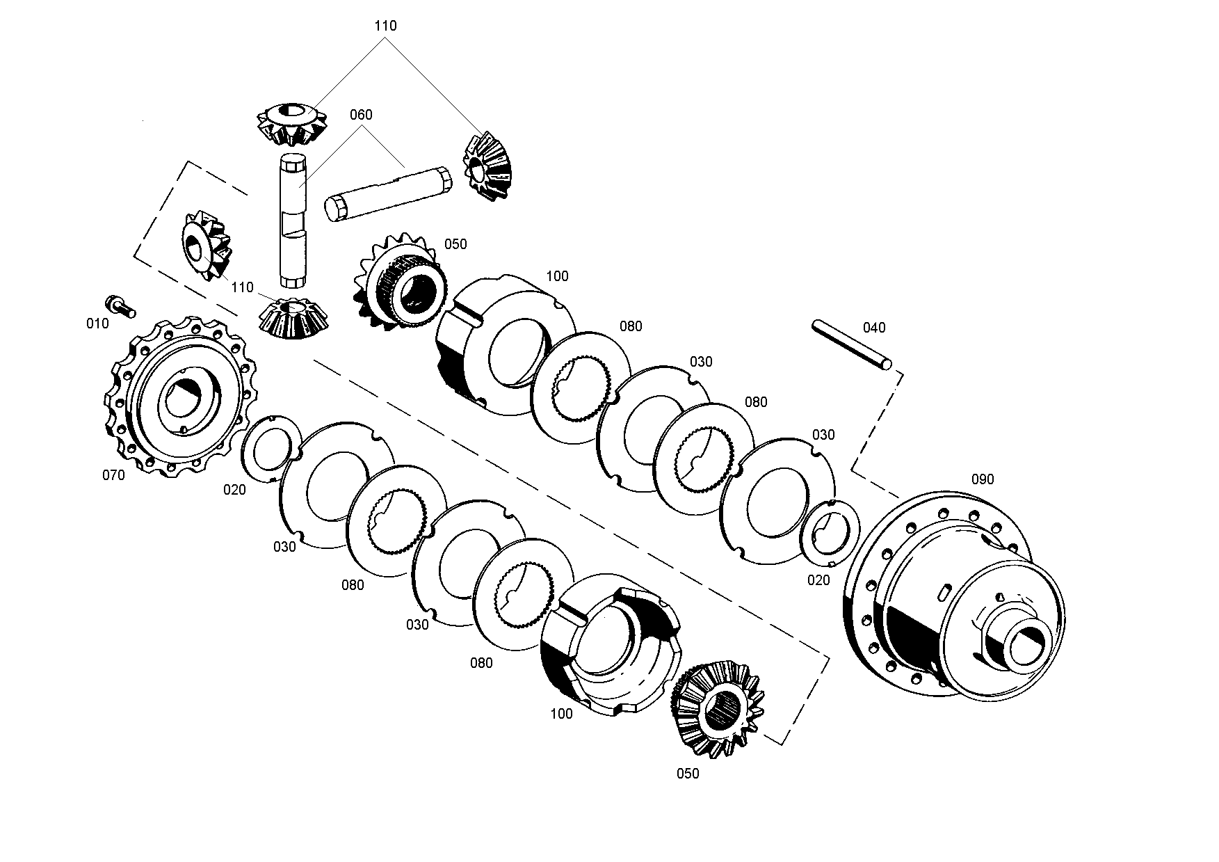 drawing for ZF Countries 053822 - DIFF.AXLE (figure 1)