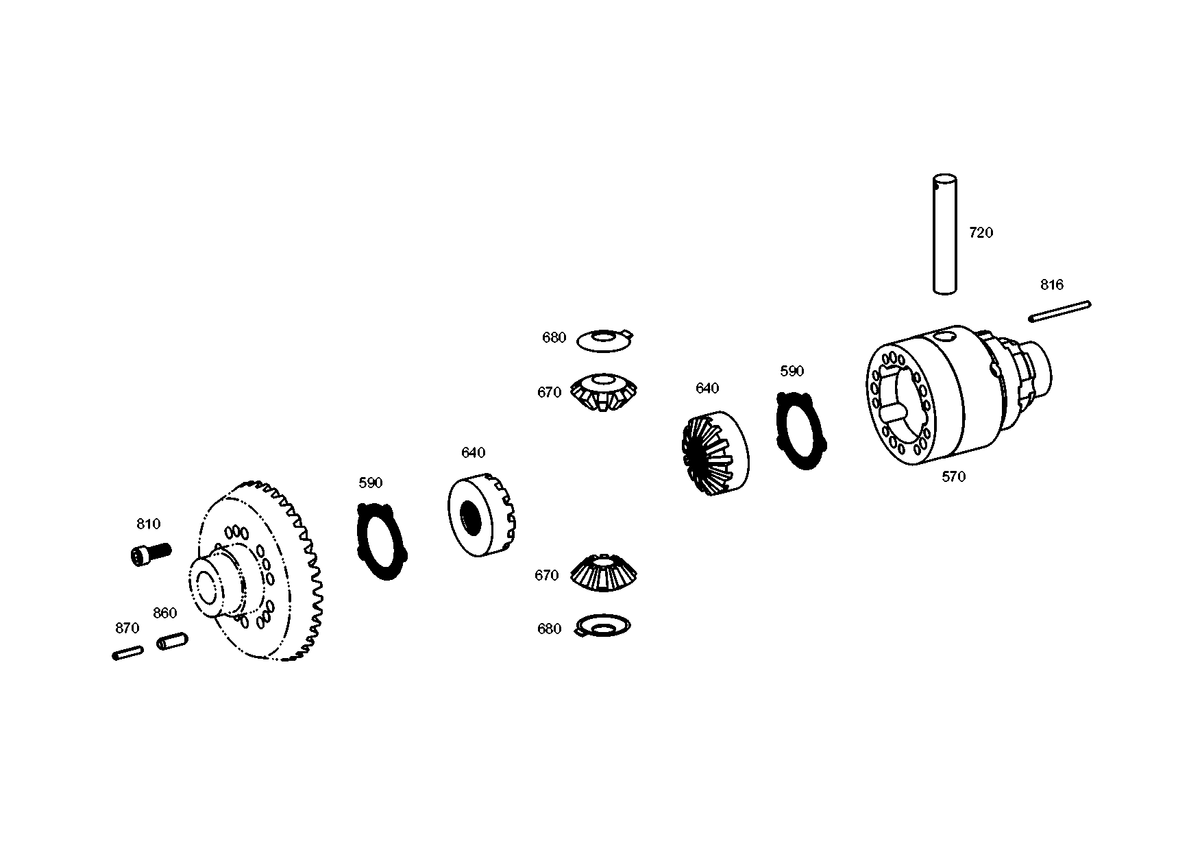 drawing for JOHN DEERE 04415085 - DIFF.AXLE (figure 5)