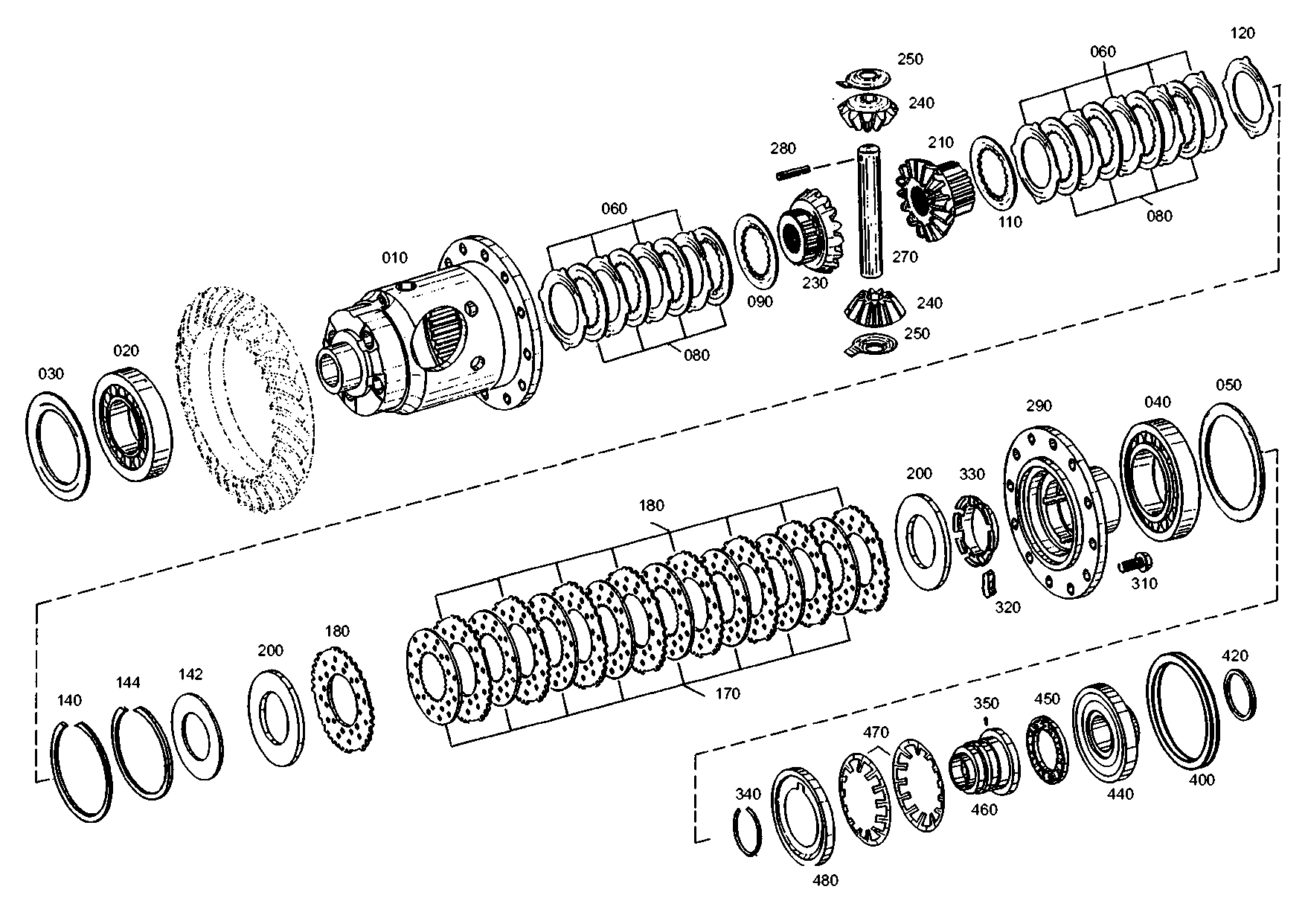 drawing for AGCO F411.301.020.030 - FOUR-LIP RING (figure 2)