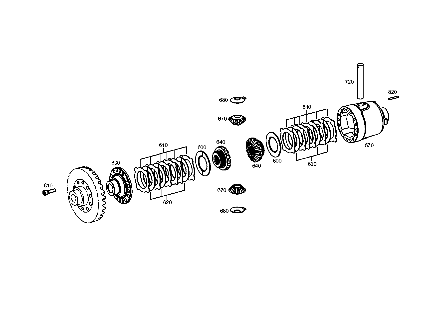 drawing for SCHAEFFER 070-690-353 - DIFF.AXLE (figure 3)