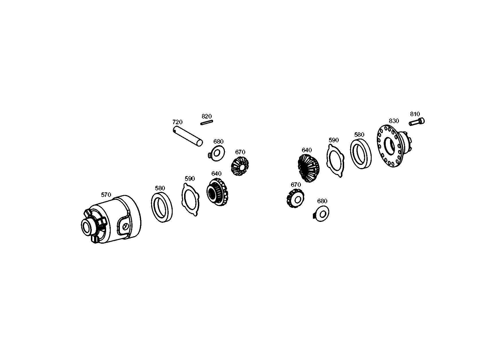 drawing for SCHAEFFER 070-690-353 - DIFF.AXLE (figure 5)