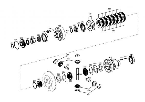 drawing for JOHN DEERE T219346 - O.CLUTCH DISC (figure 1)