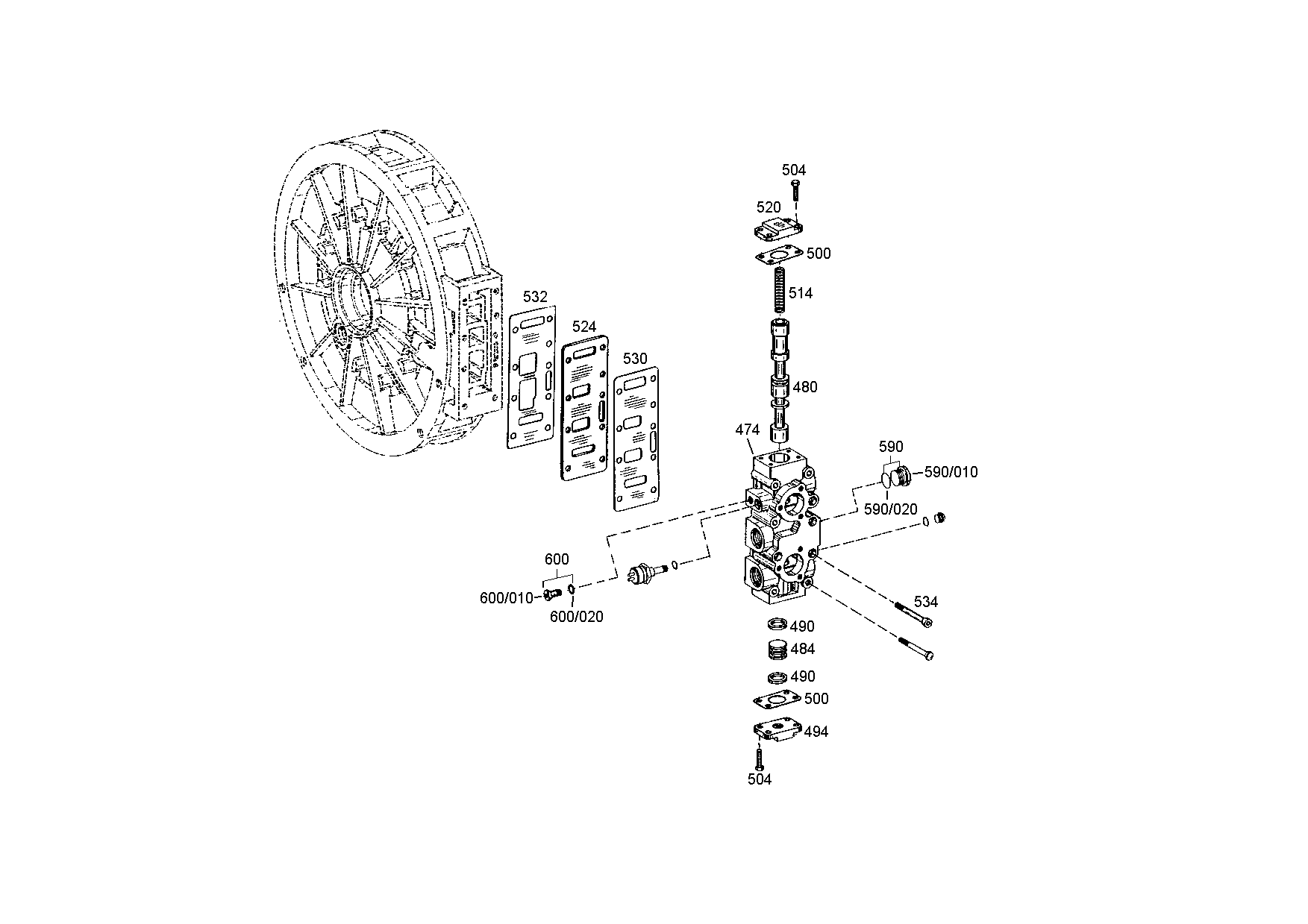 drawing for DOOSAN 252485 - GASKET (figure 2)