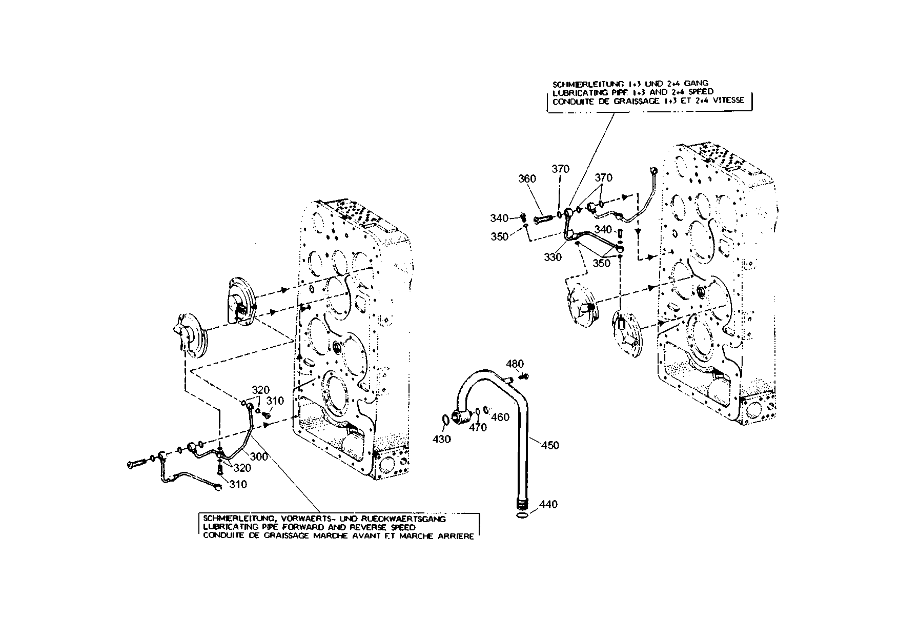 drawing for KOMATSU LTD. 2948909M91 - LUBRICATION PIPE (figure 2)