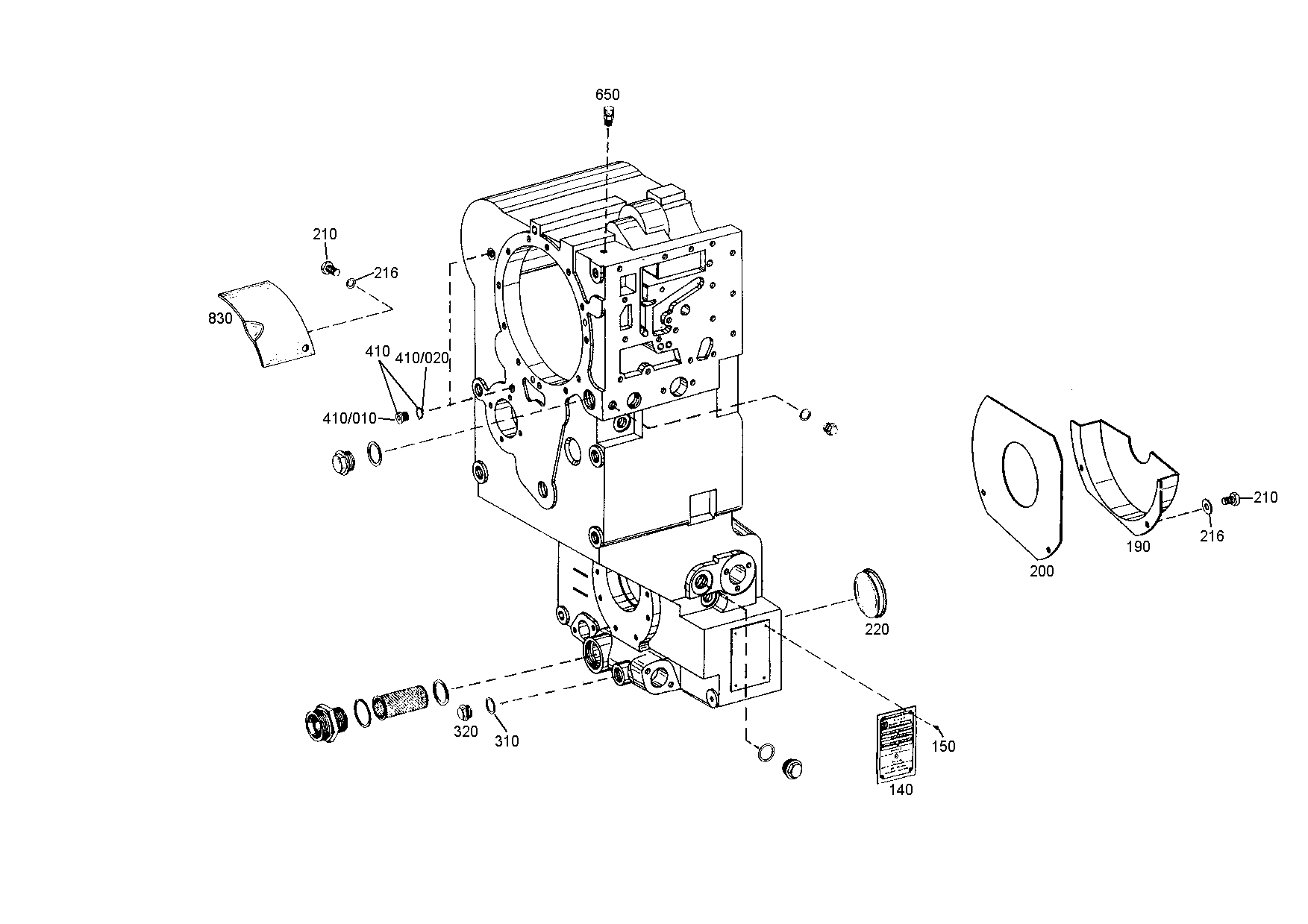 drawing for CNH NEW HOLLAND 183745A1 - GEARBOX HOUSING (figure 5)