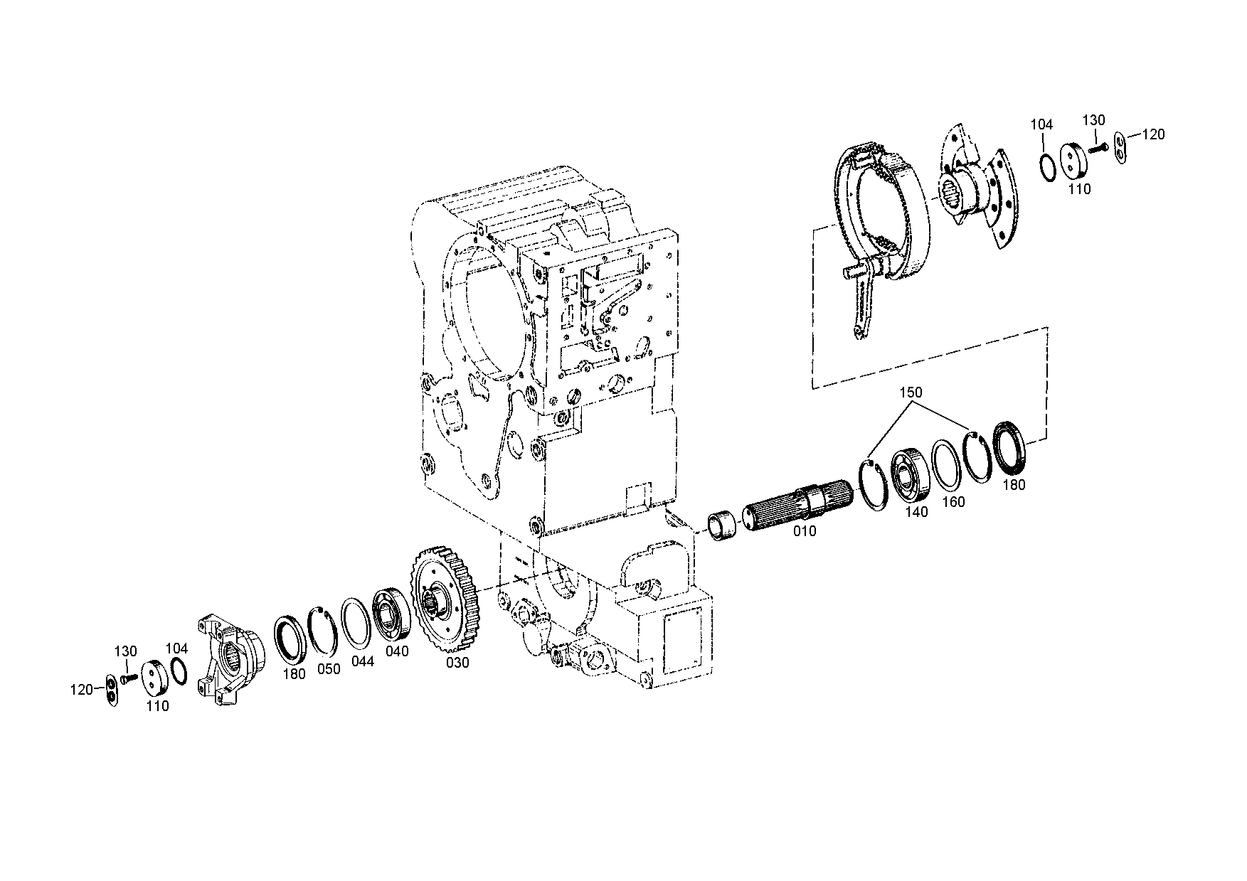 drawing for SCHOPF MASCHINENBAU GMBH 14224 - OUTPUT SHAFT (figure 1)