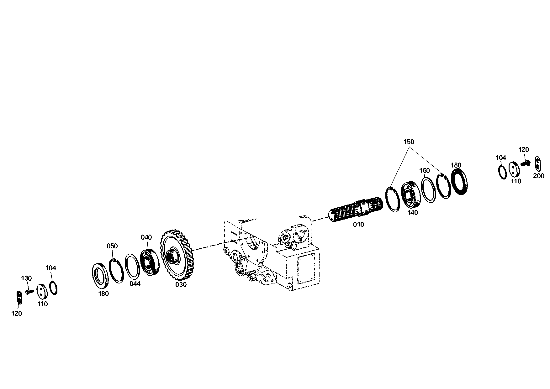 drawing for JOHN DEERE T230166 - OUTPUT GEAR (figure 3)