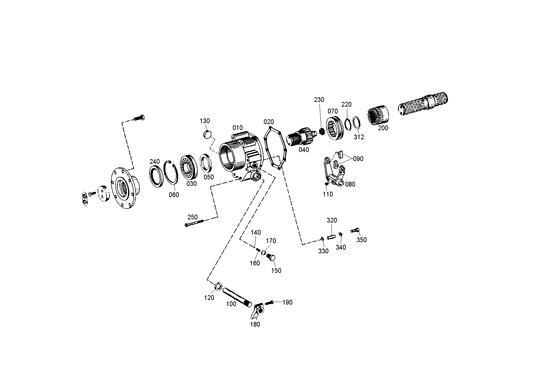 drawing for Manitowoc Crane Group Germany 01684741 - GEAR SHIFT FORK (figure 1)