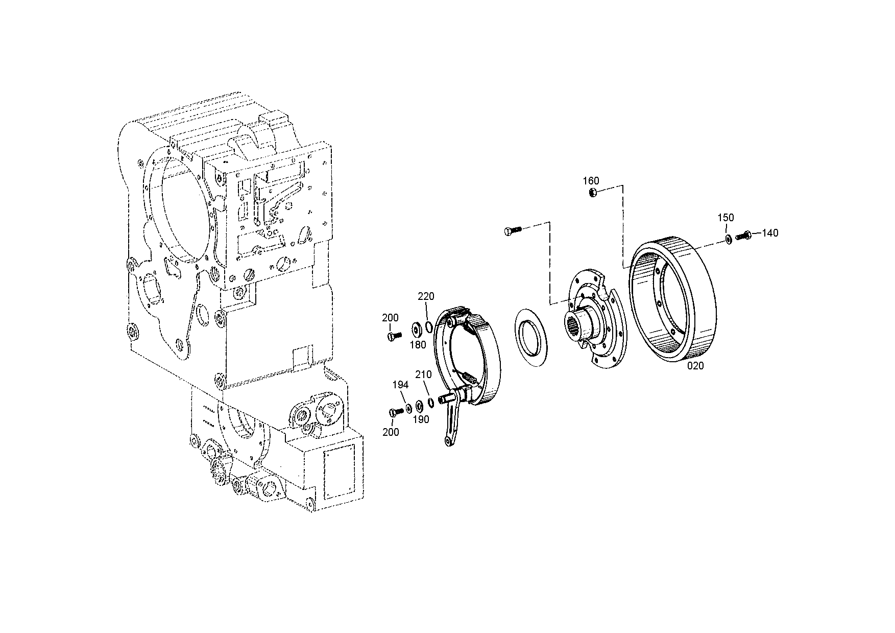 drawing for CNH NEW HOLLAND S300590 - BRAKE BLOCK (figure 2)