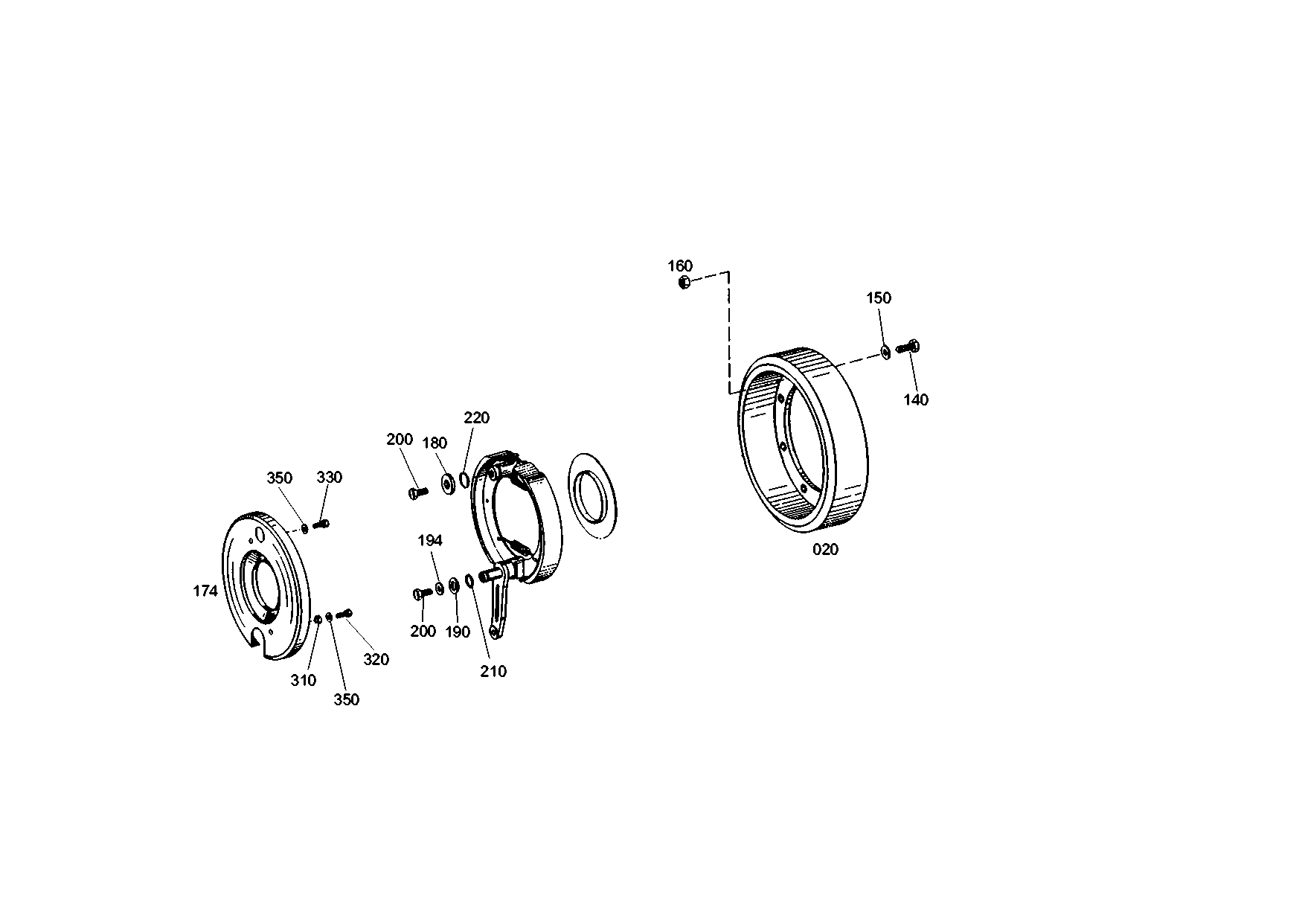 drawing for CNH NEW HOLLAND S300590 - BRAKE BLOCK (figure 5)