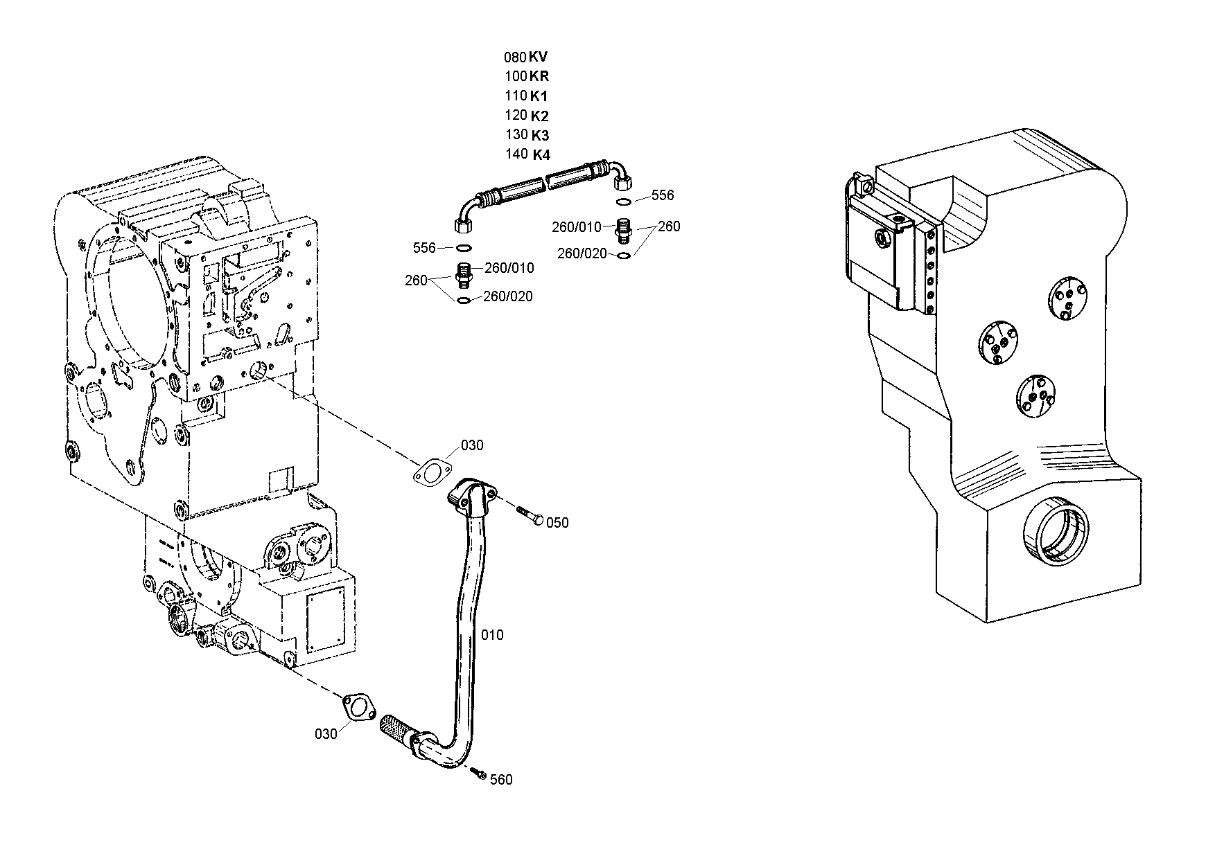 drawing for CNH NEW HOLLAND 8484894 - HOSE PIPE (figure 1)