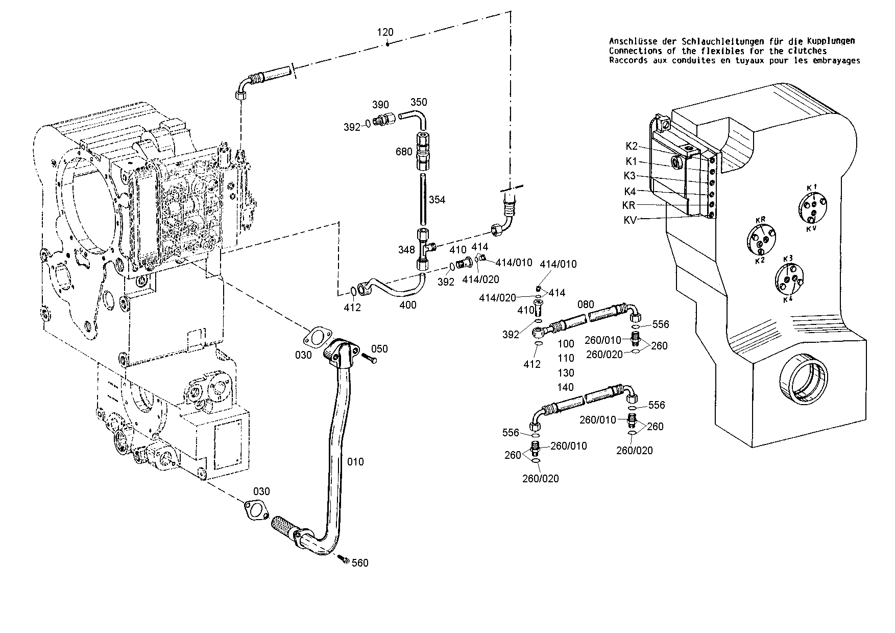 drawing for MANNESMANN-DEMAG BAUMASCHINEN 15272136 - HOSE PIPE (figure 1)