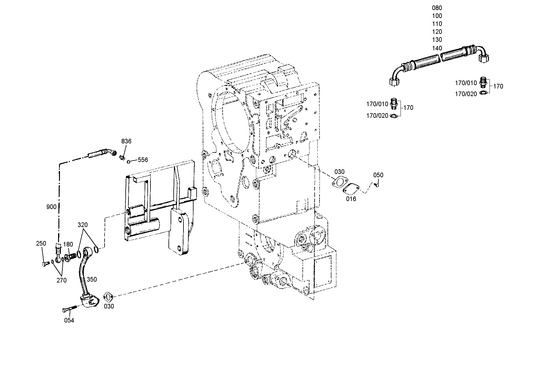 drawing for MANNESMANN-DEMAG BAUMASCHINEN 15272136 - HOSE PIPE (figure 2)