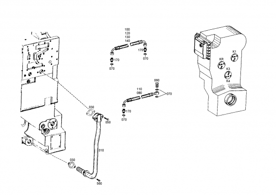 drawing for DOOSAN 252241 - HOSE PIPE (figure 4)