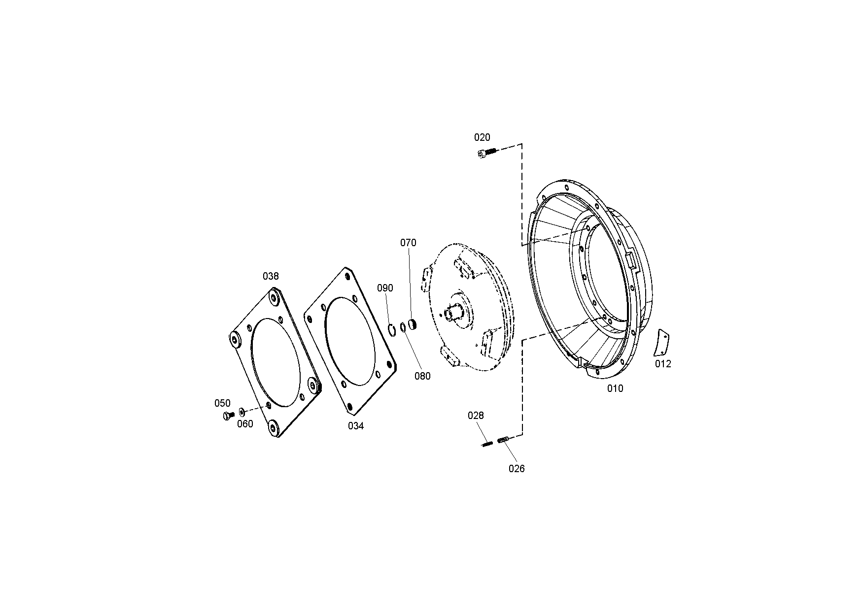 drawing for AGCO 30740500 - DIAPHRAGM (figure 1)