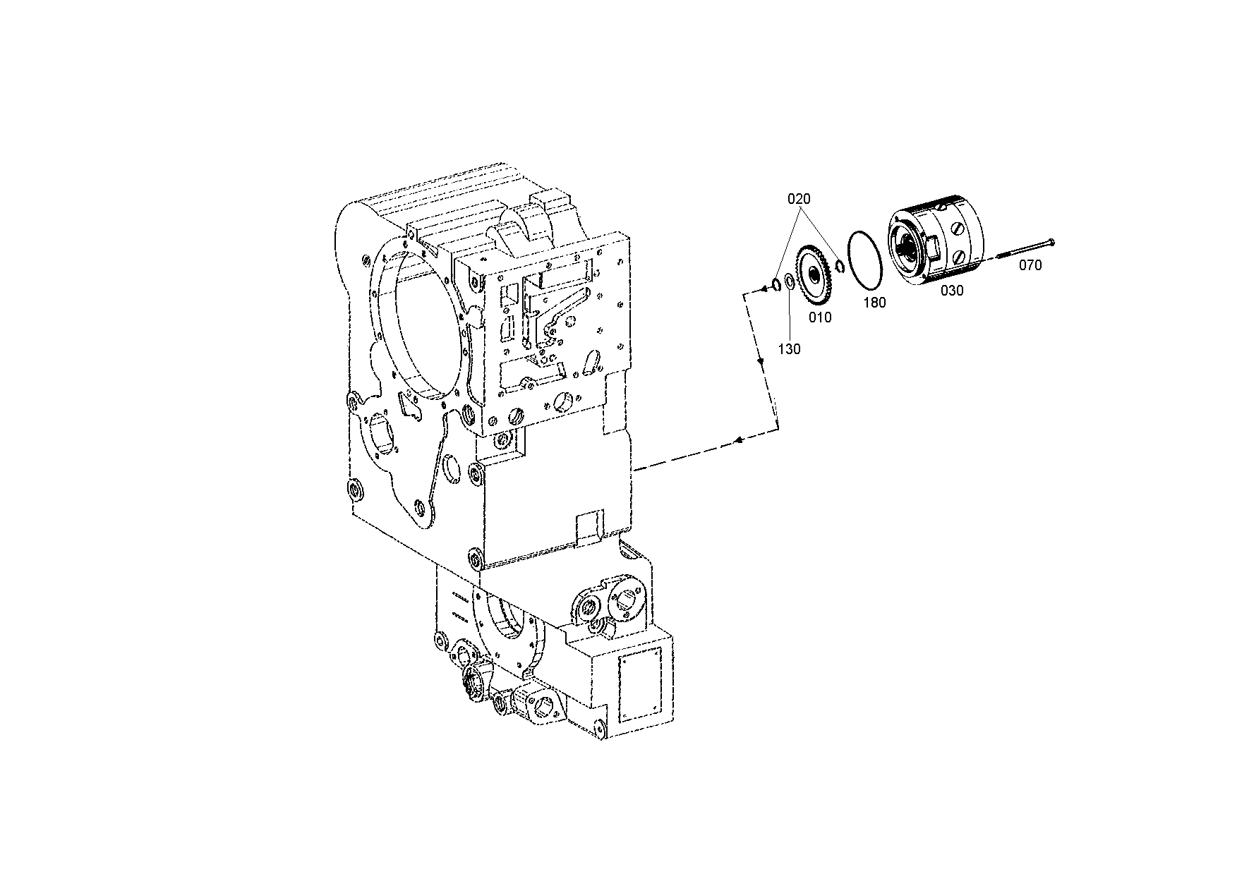 drawing for CNH NEW HOLLAND 79112552 - PISTON PUMP (figure 1)