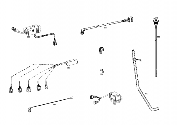 drawing for JOHN DEERE AT259213 - CABLE GENERAL (figure 1)