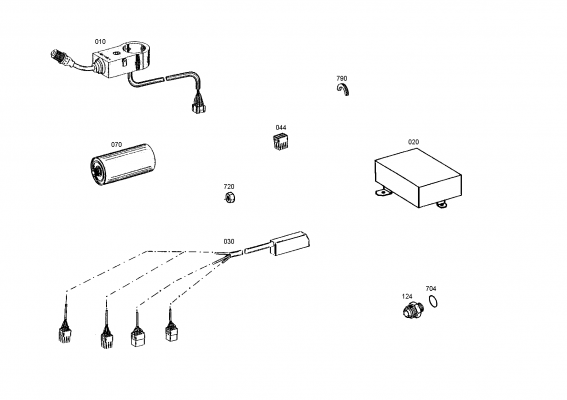 Technical drawing of AGCO F824100470220 STRAIGHT STUD with dimensions and layout (figure 2)