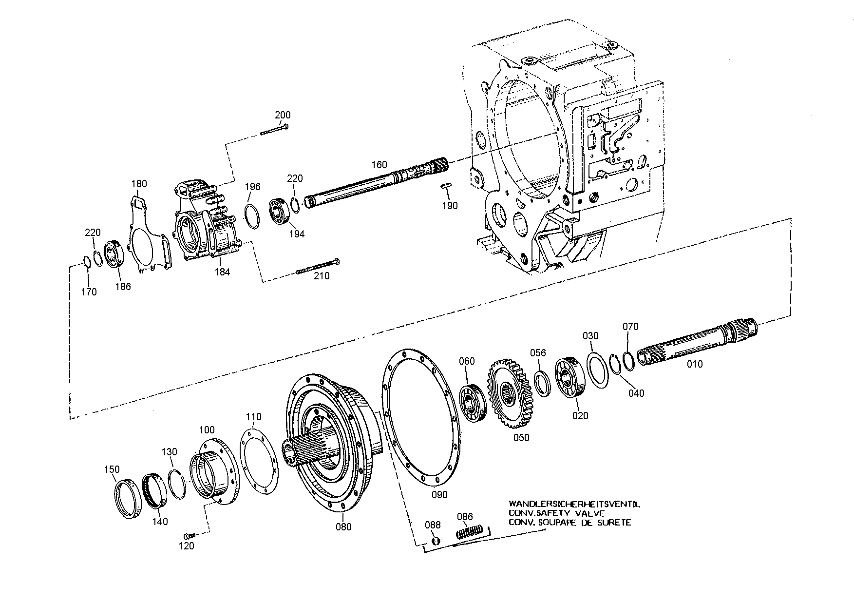 drawing for DOOSAN 252021 - OUTPUT SHAFT (figure 3)