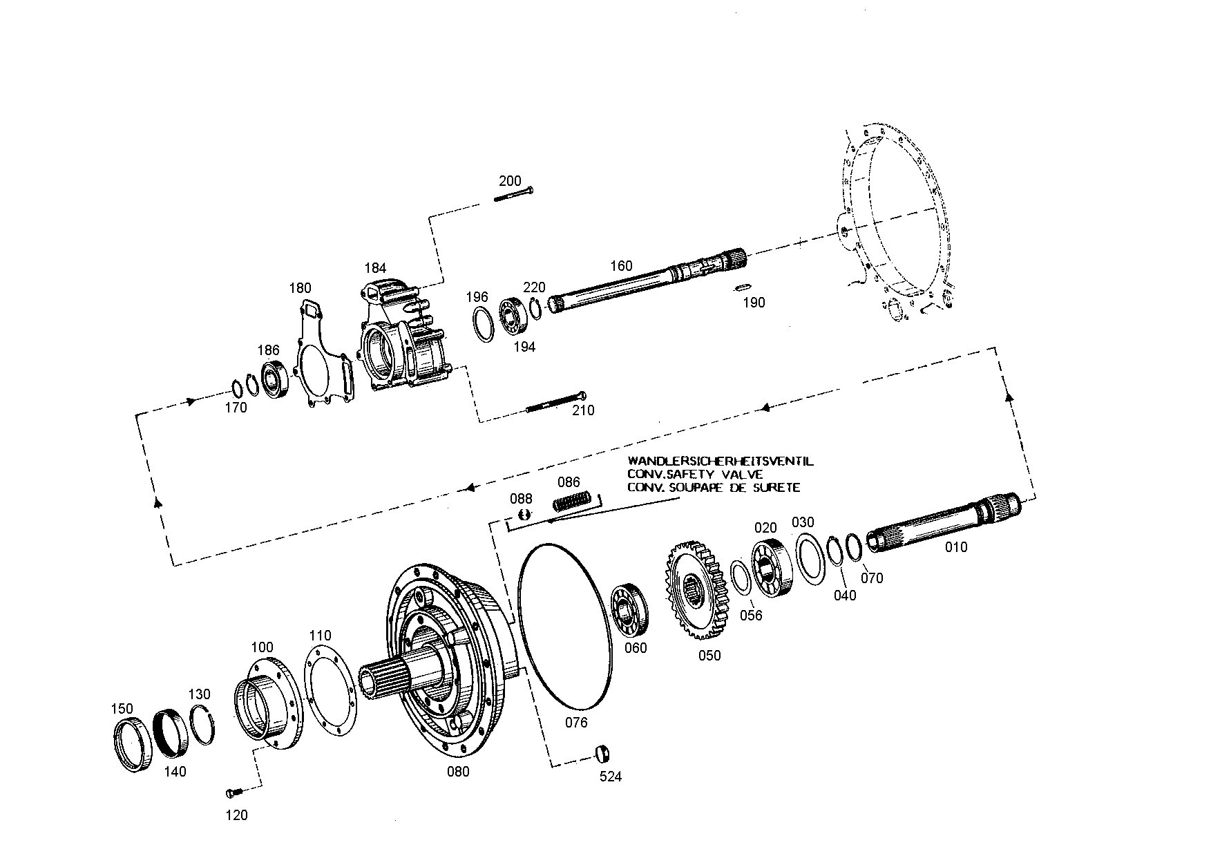 drawing for DOOSAN 252021 - OUTPUT SHAFT (figure 4)