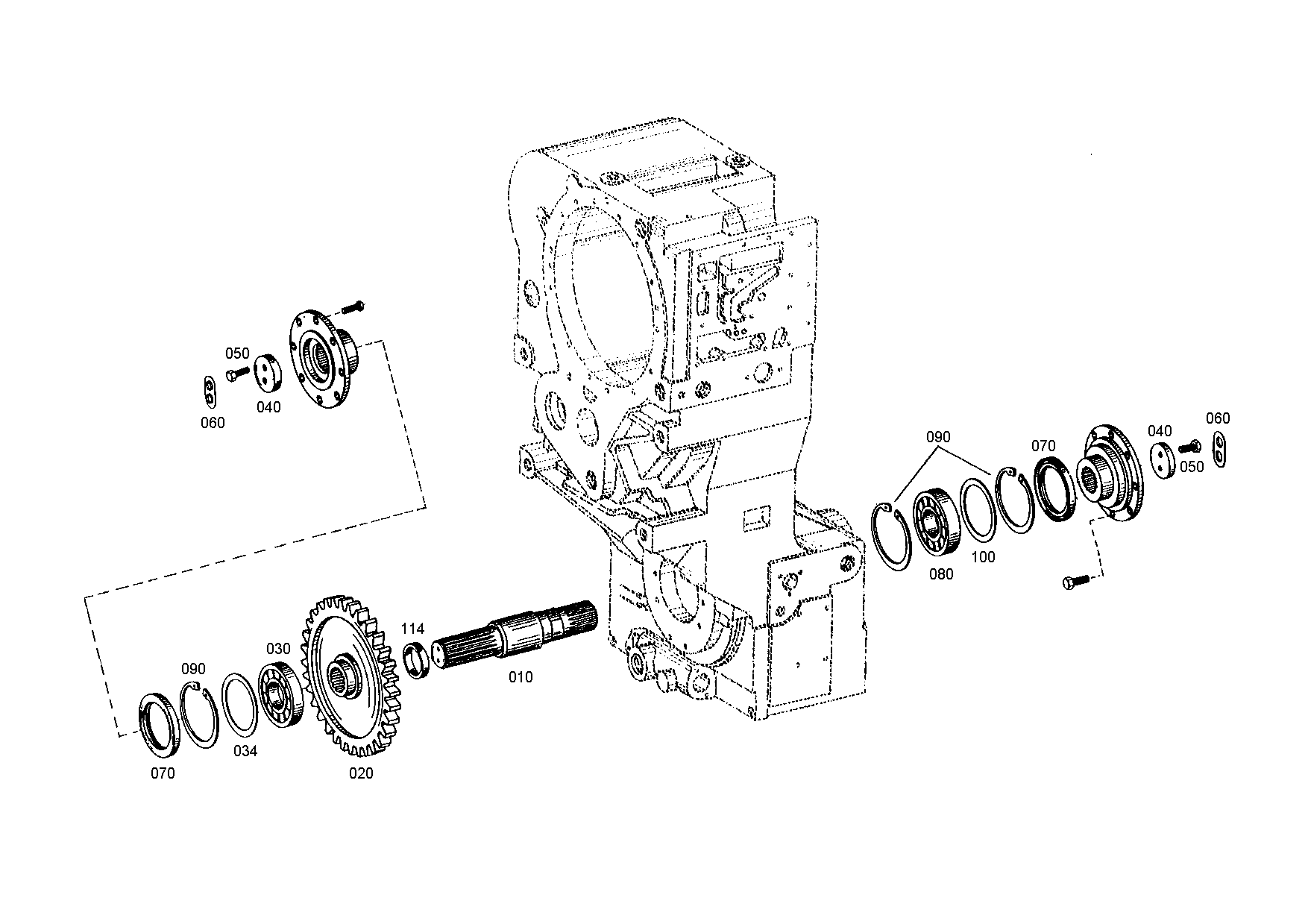 drawing for CASE CORPORATION 73143011 - OUTPUT GEAR (figure 2)