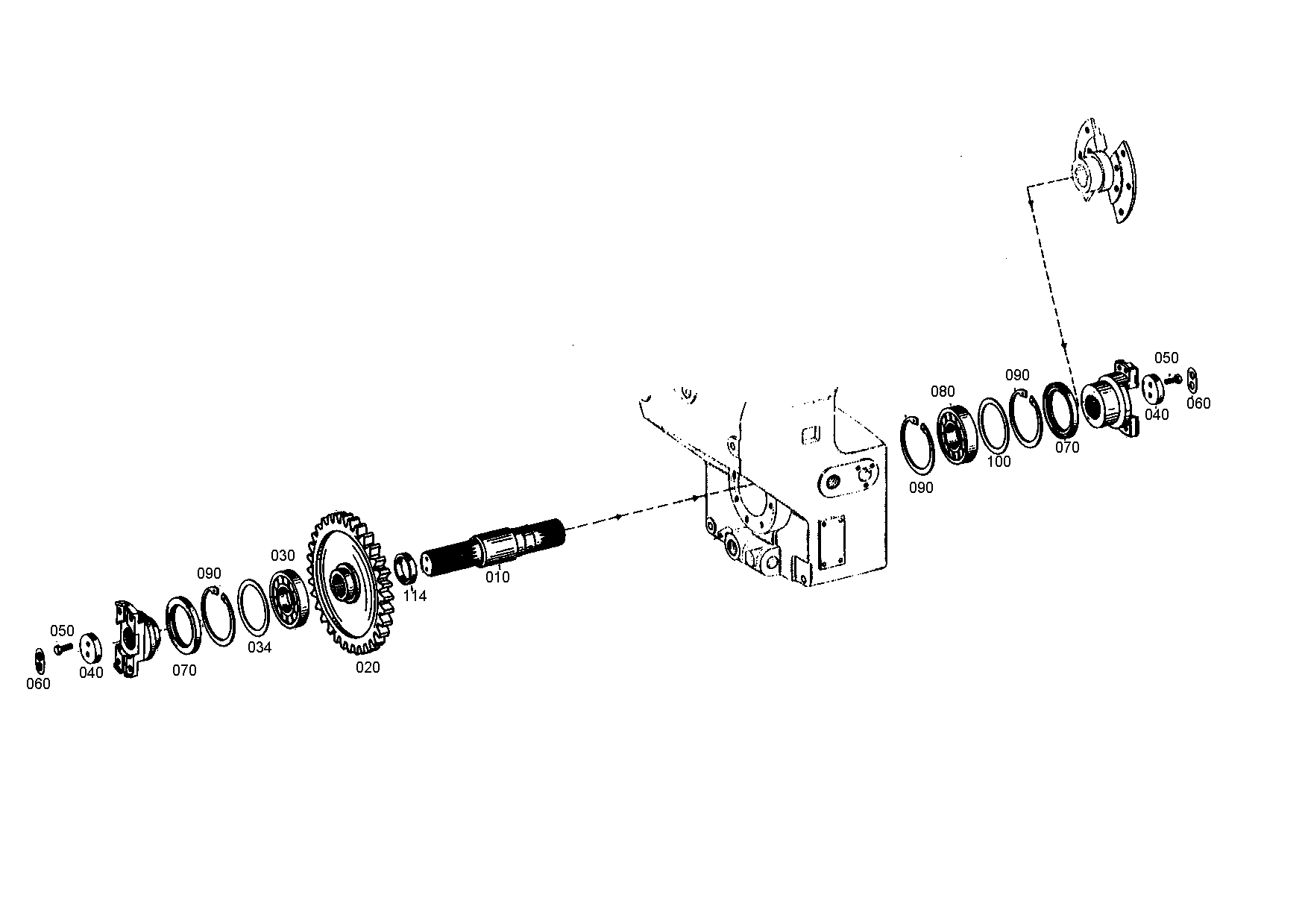 drawing for JOHN DEERE T162286 - OUTPUT GEAR (figure 3)