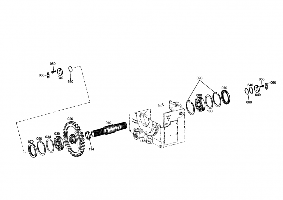 drawing for JOHN DEERE T116974 - OUTPUT GEAR (figure 5)