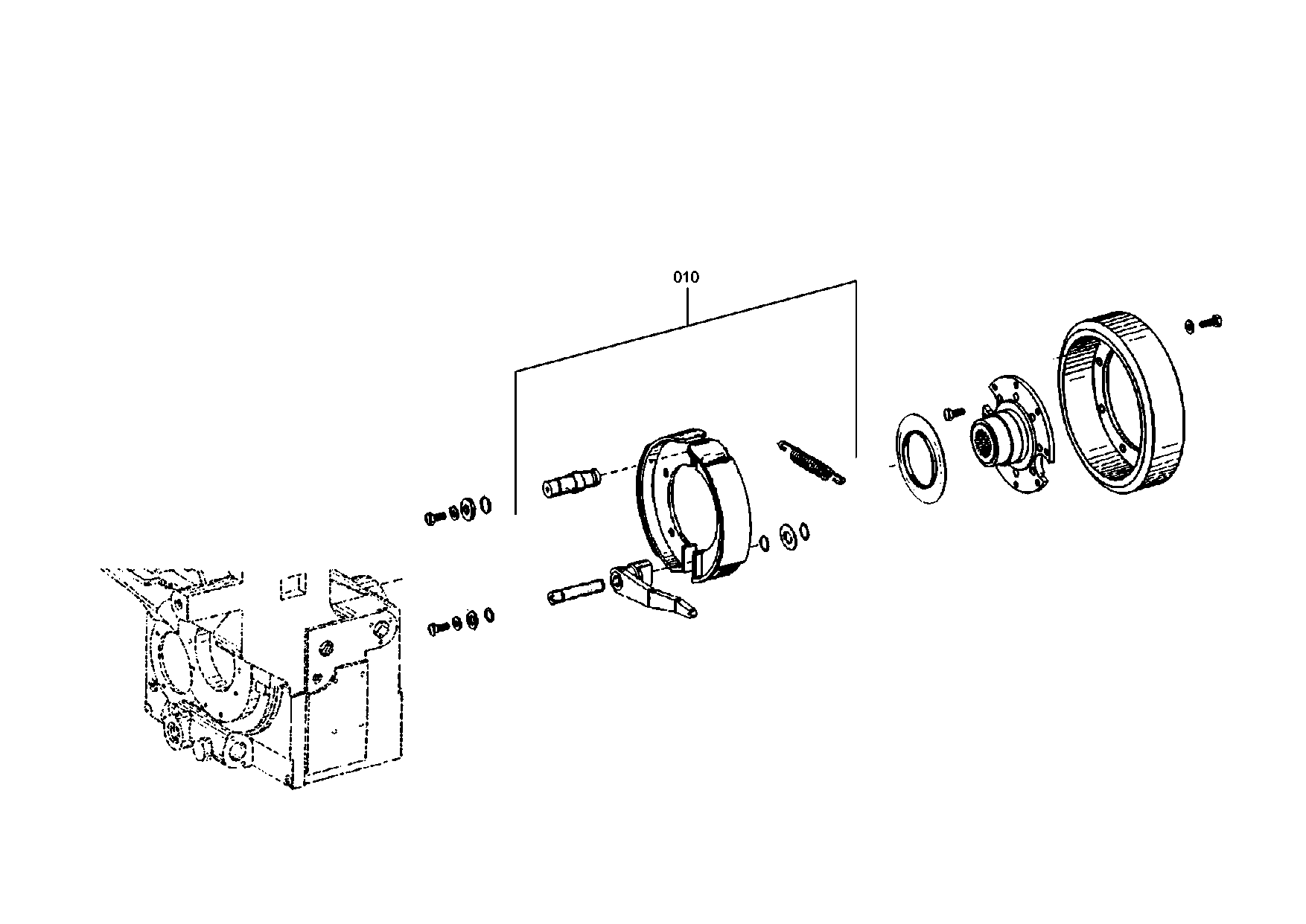 drawing for JOHN DEERE AT108301 - BRAKE (figure 1)