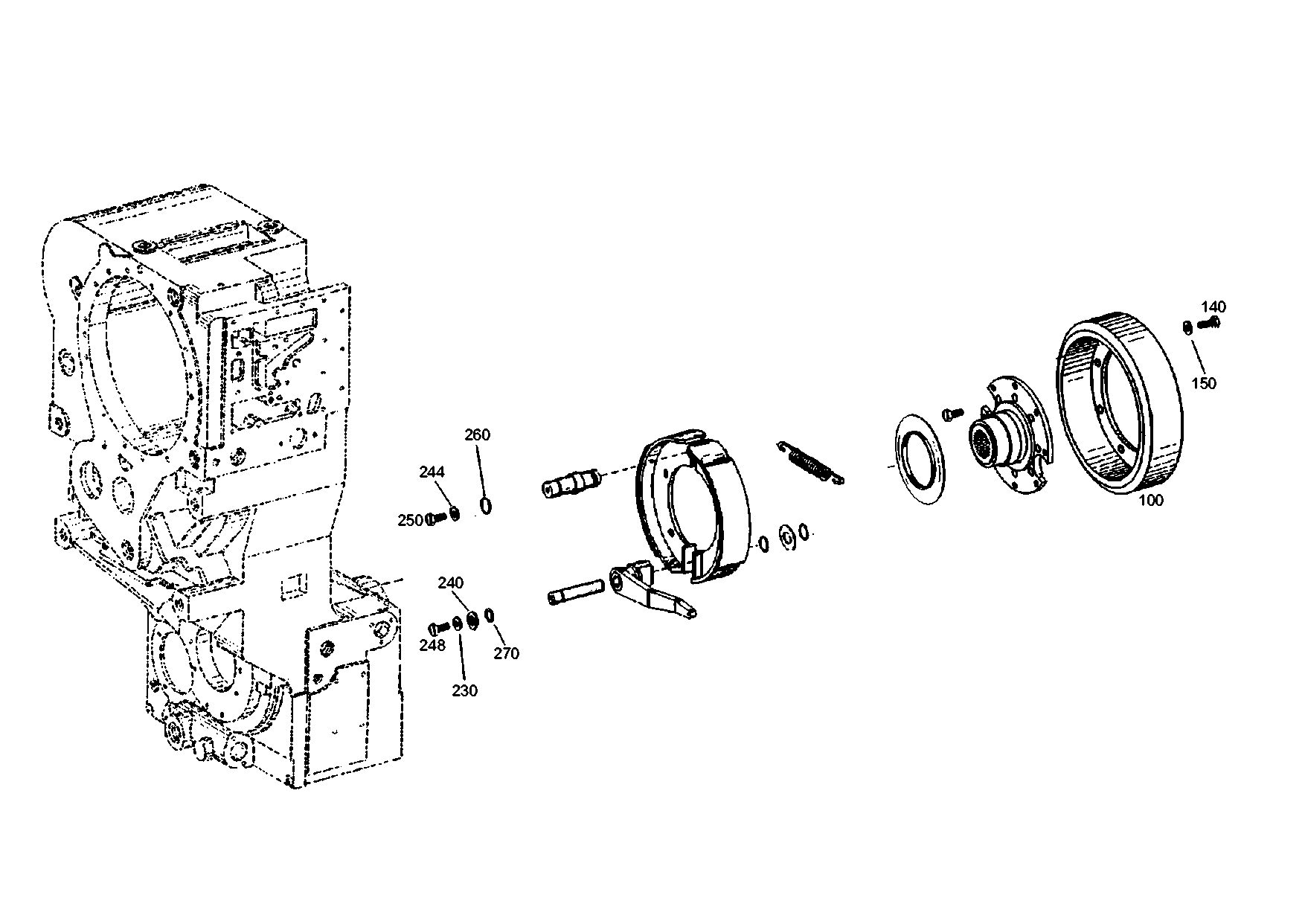 drawing for JOHN DEERE AT108301 - BRAKE (figure 2)