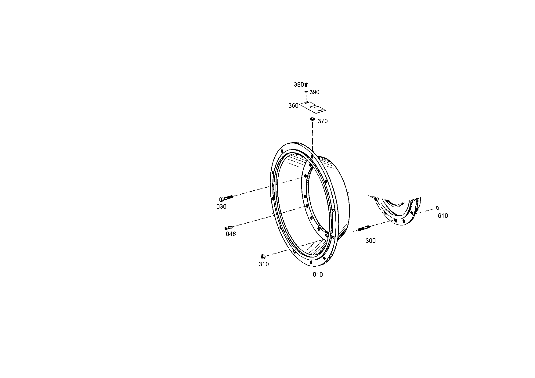 drawing for MANNESMANN-DEMAG BAUMASCHINEN 0146430 - EDGE PROTECTOR (figure 2)