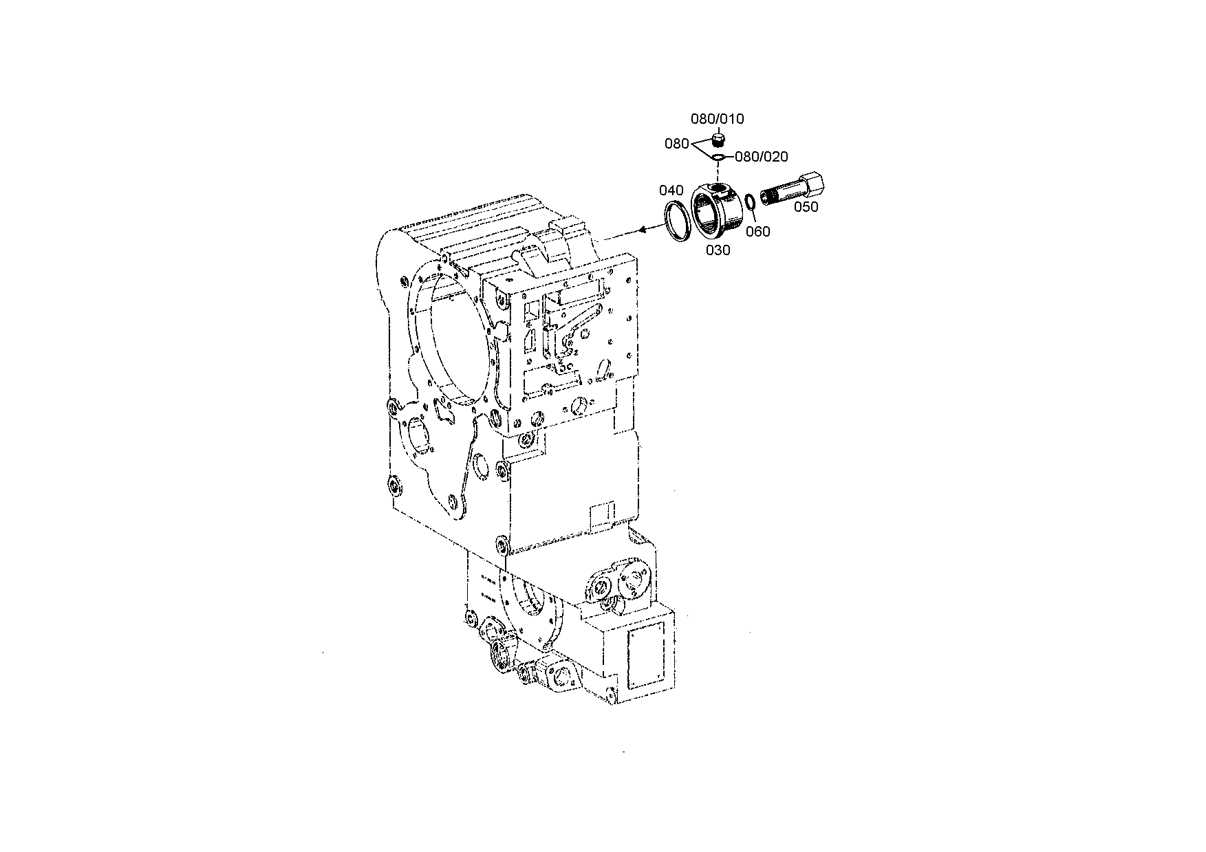 drawing for DOOSAN 252257 - GASKET (figure 2)