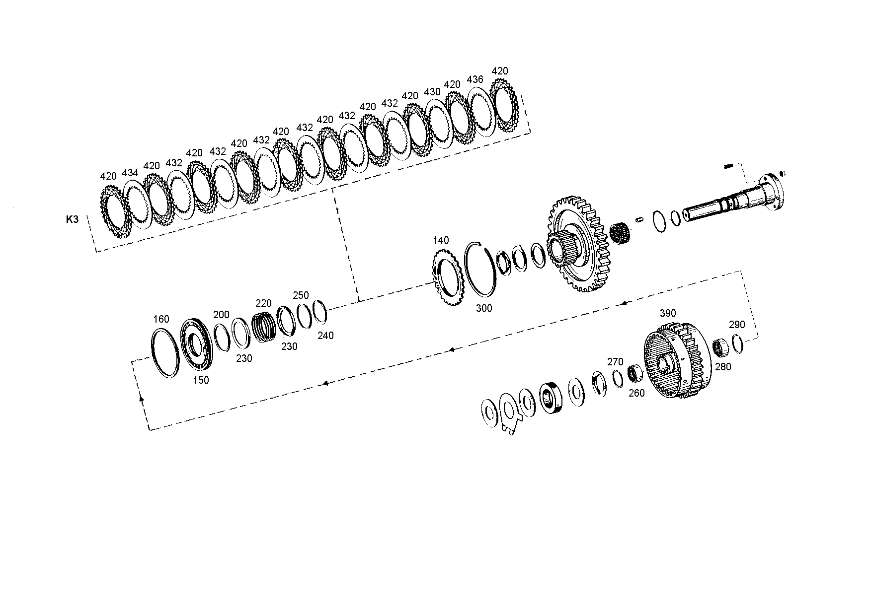 drawing for DOOSAN 252794 - DISC CARRIER (figure 1)