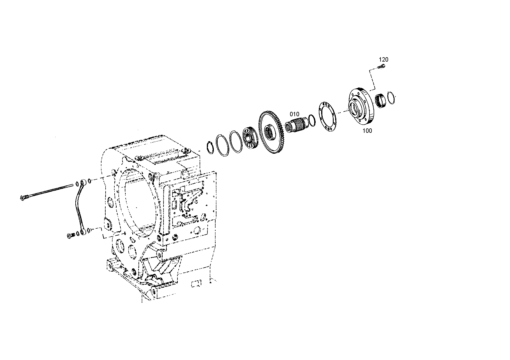 drawing for Hyundai Construction Equipment 4044319044 - PUMP FLANGE (figure 1)