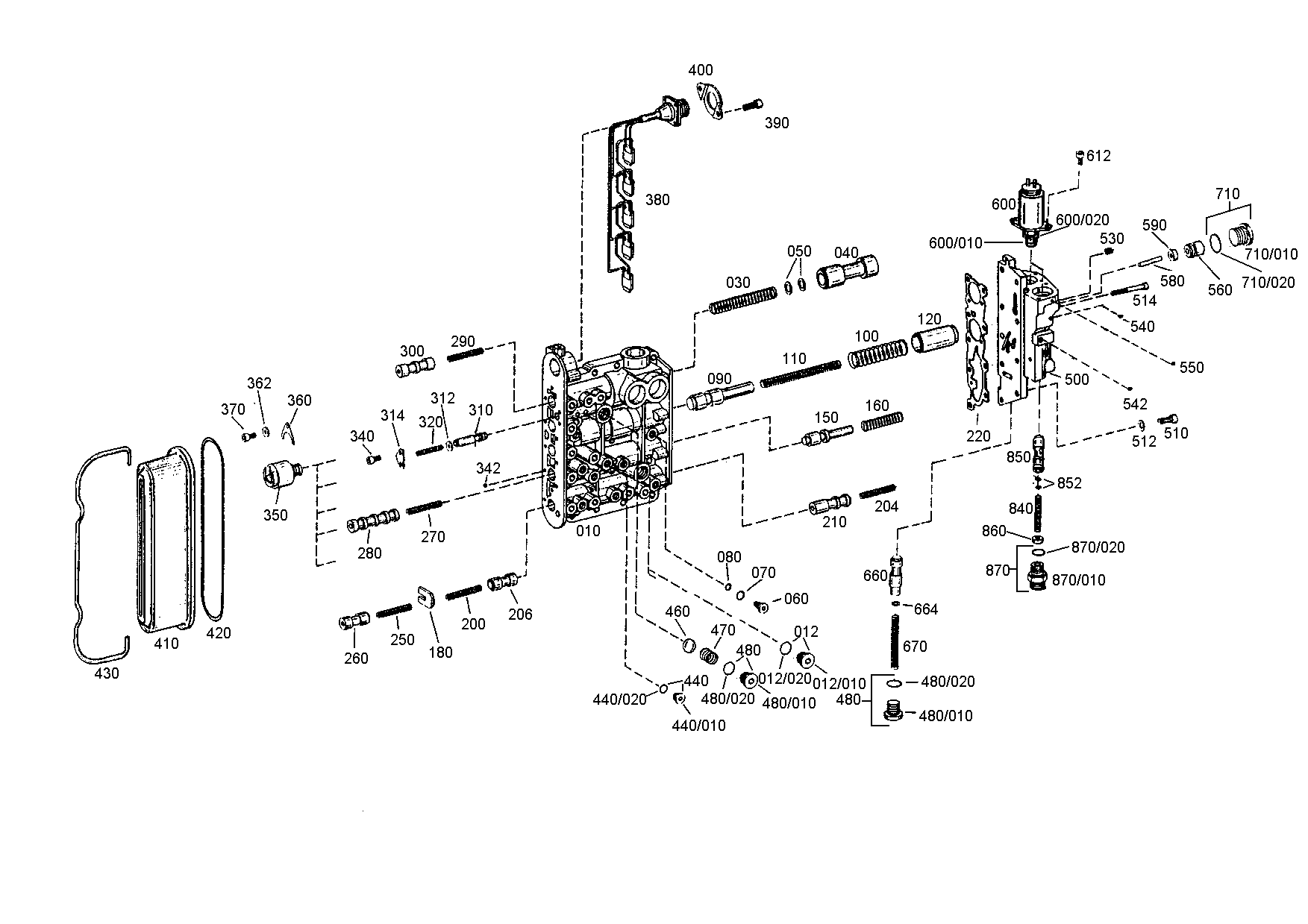drawing for DOOSAN 252448 - GEAR SHIFT SYSTEM (figure 1)