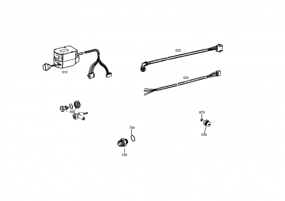 drawing for VOLVO 002803665 - CABLE GENERAL (figure 1)