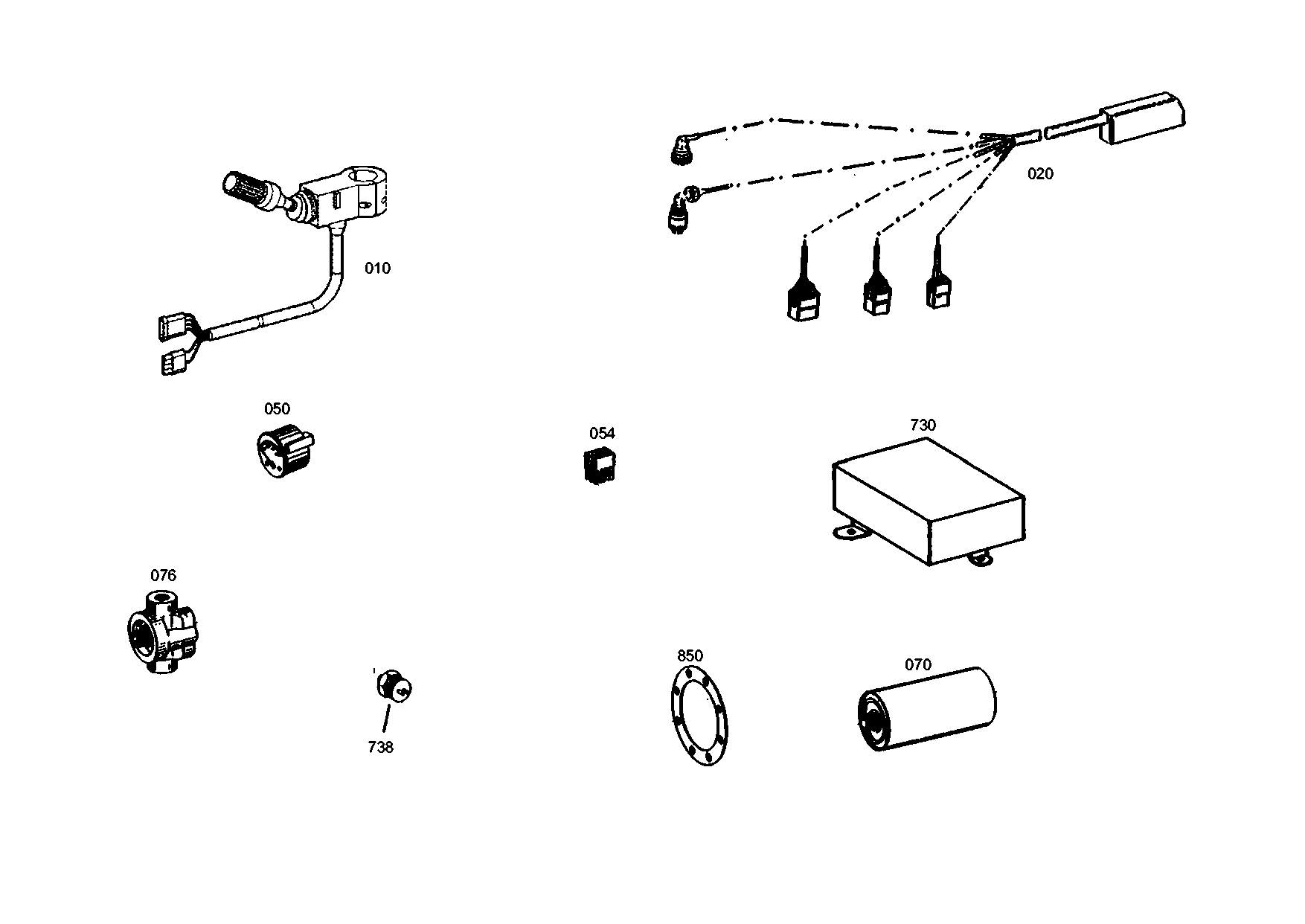 drawing for DOOSAN 45496072 - RANGE SELECTOR (figure 1)