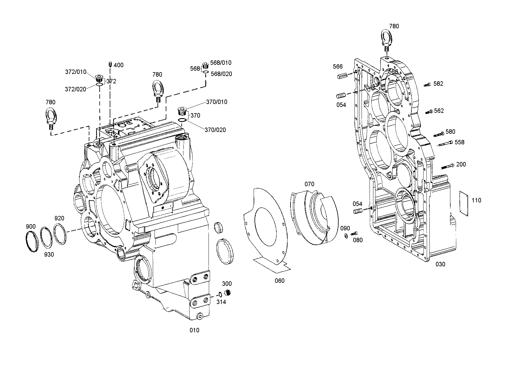drawing for DOOSAN 352212 - COVER (figure 1)