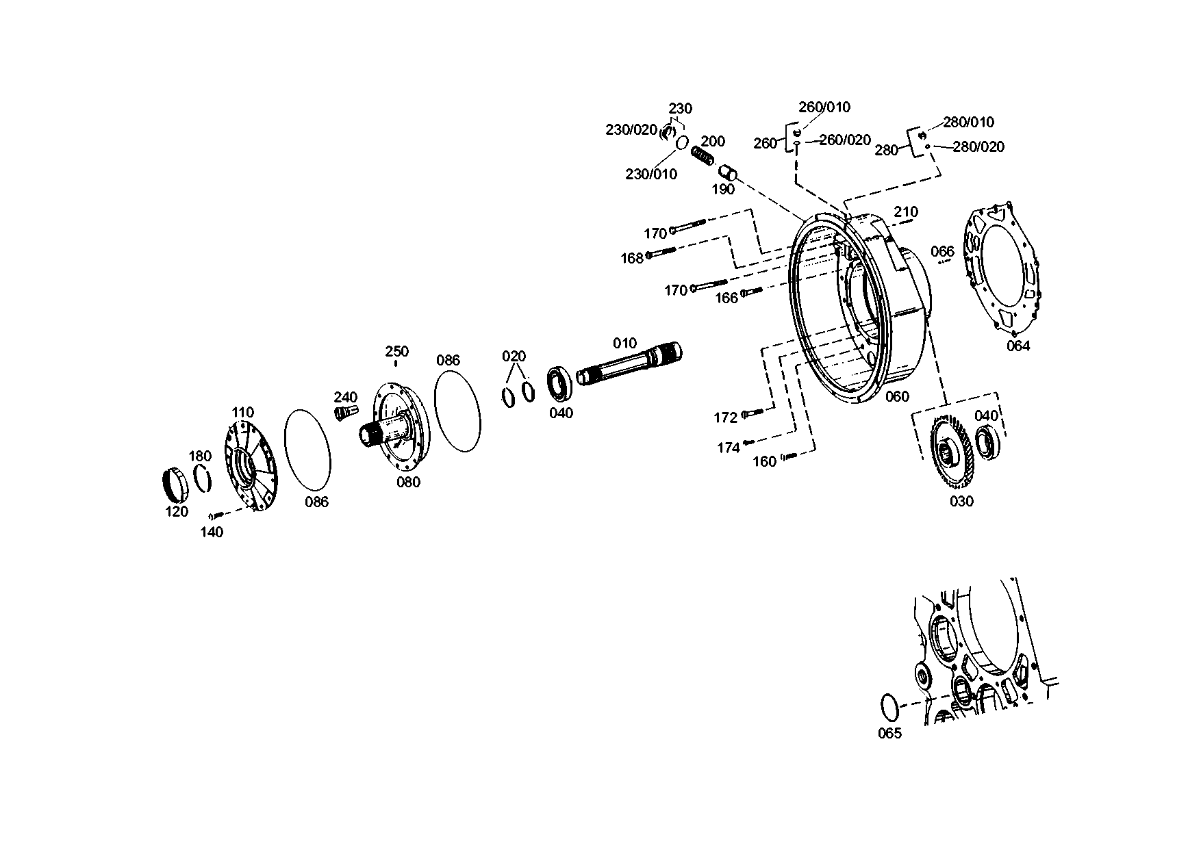 drawing for LIEBHERR GMBH 10028384 - OIL FEED FLANGE (figure 1)