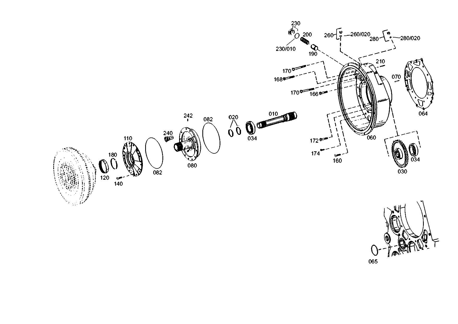 drawing for LIEBHERR GMBH 10028384 - OIL FEED FLANGE (figure 2)