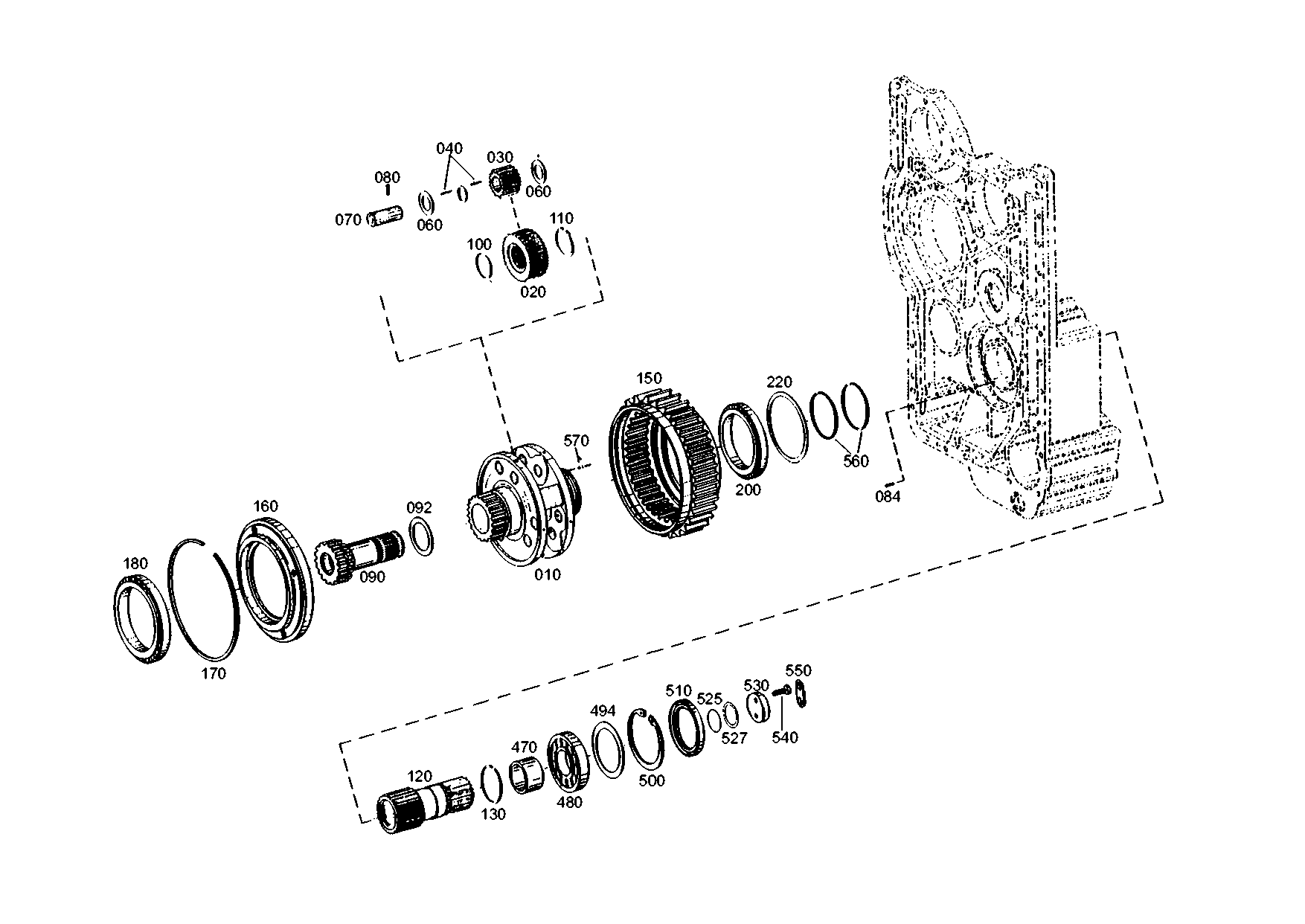 drawing for FAUN 0032071 - RETAINING RING (figure 2)