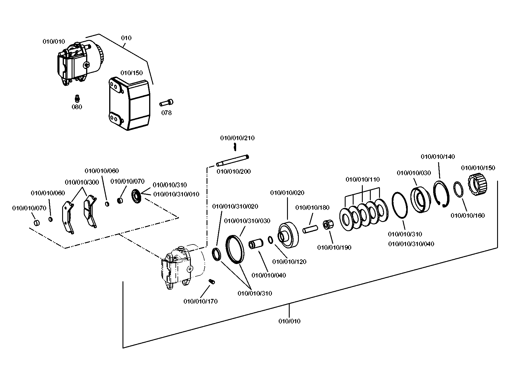 drawing for DOOSAN K9000010 - BRAKE LINING KIT (figure 1)