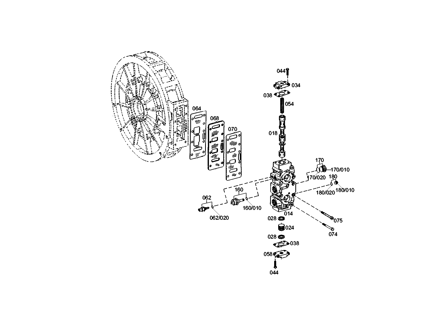 drawing for DOOSAN MX504613 - G.SHIFT HOUSING (figure 1)