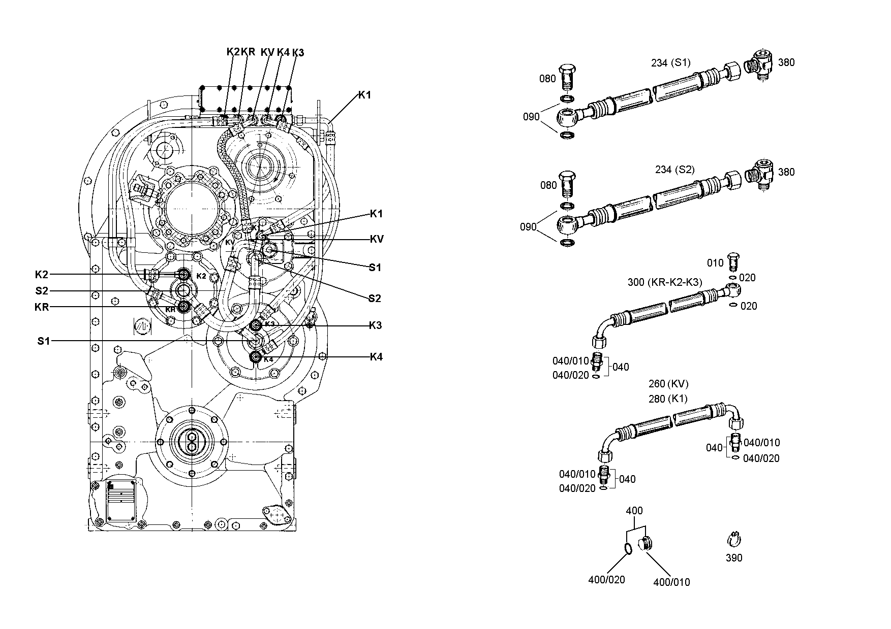 drawing for DOOSAN 352082 - HOSE PIPE (figure 1)