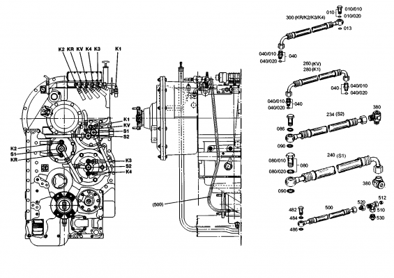 drawing for DOOSAN 504630 - HOSE PIPE (figure 4)