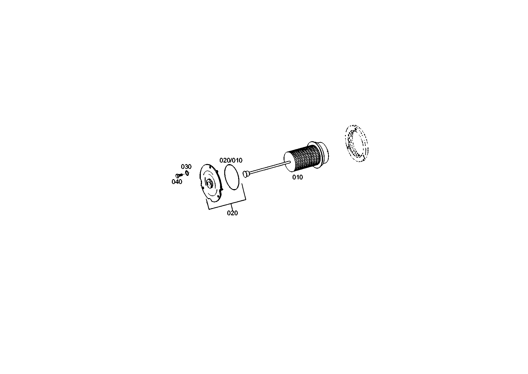 drawing for DOOSAN 512615 - SUCTION FILTER (figure 3)